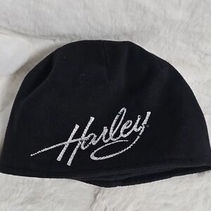 Harley-Davidson Black Beanie with Silver Bling